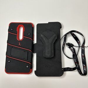 Zizo phone case bolt series black red holster belt clip kickstand